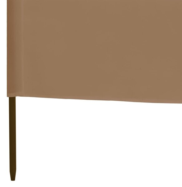 Tópszínű szövet 3-paneles szélellenző 400 x 120 cm