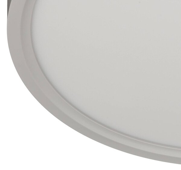 Lindby LED mennyezeti világítás Pravin, Ø 30 cm, CCT, fehér, Fehér / opál, Nappali / Étkező, Műanyag, Modern