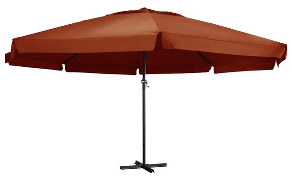 Terrakotta kültéri napernyő alumíniumrúddal 600 cm