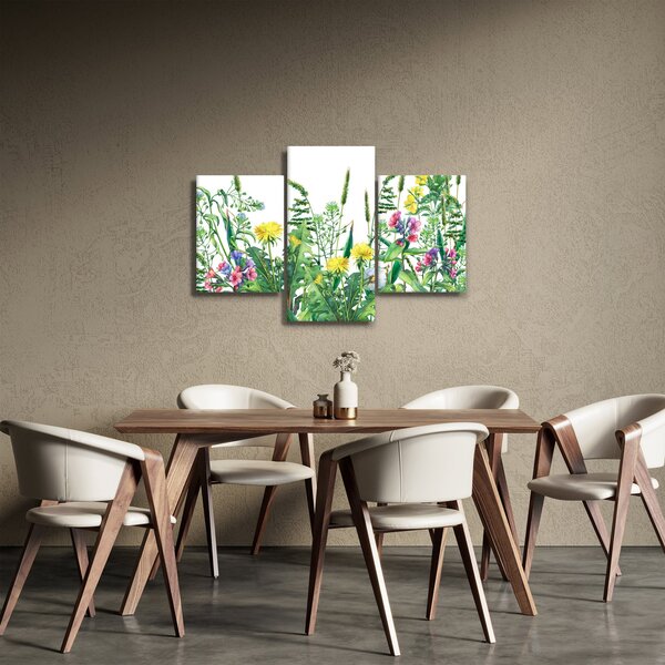 Kép - Festett réti virágok (90x60 cm)