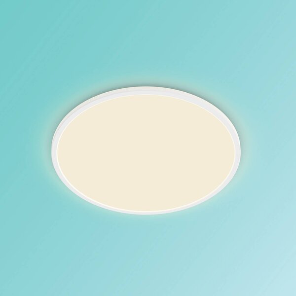 Philips LED SuperSlim 2 darabos szett, fehér, IP44, Ø 25 cm, 2700 K, dimmelhető, Fehér / opál, Dolgozószoba / Iroda, Műanyag, Modern