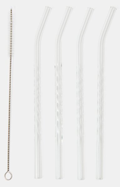 Sinsay - Szívószál készlet tisztítóval 5 pack - clear