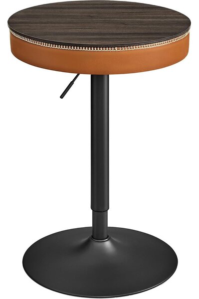 VASAGLE EKHO állítható magasságú bárasztal rejtett tárolóval, 83–105 cm, barna