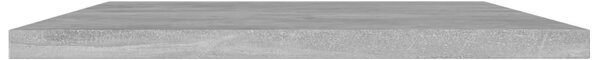 4 db betonszürke szerelt fa könyvespolc 100 x 20 x 1,5 cm