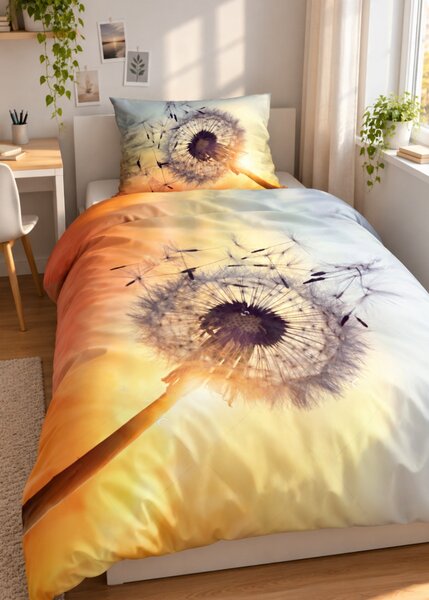 3d ágyneműhuzat Dandelion mikroplüss 140x200 cm
