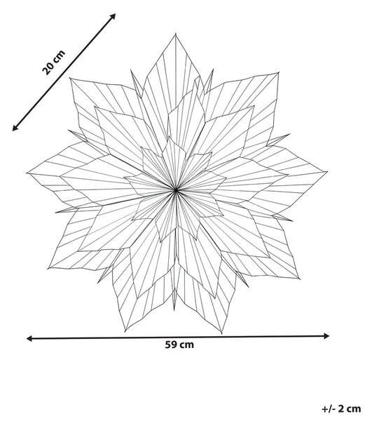 Csillag alakú lámpás OSTERAN 59 cm Rózsaszín
