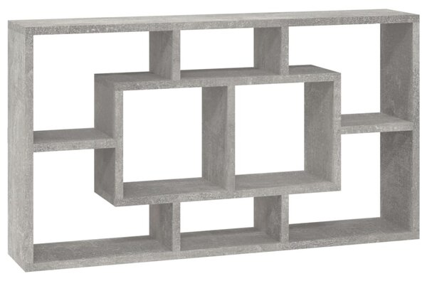 8-rekeszes betonszürke fali bemutatópolc