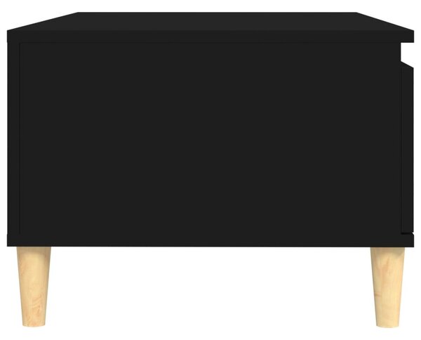 Fekete szerelt fa dohányzóasztal 90x50x36,5 cm