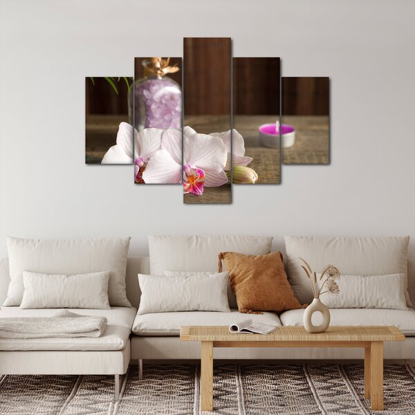 Kép - Gyertya és orchidea (150x105 cm)