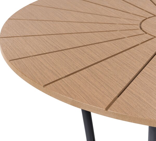 Kerti asztal LINOSA 80 cm 80 cm Fém Fekete