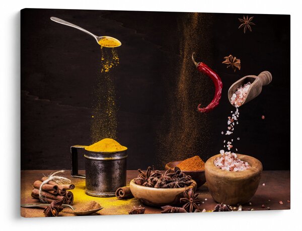 Kép - Fűszerek mozgásban (70x50 cm)