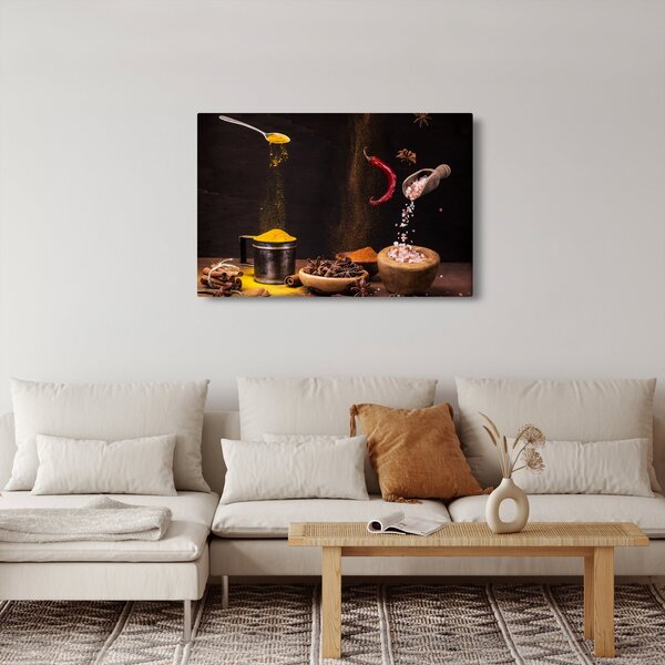 Kép - Fűszerek mozgásban (90x60 cm)