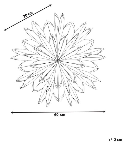 Csillag alakú lámpás SVEDAN 60 cm Törtfehér