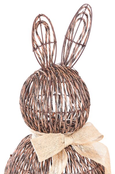 LED dekoráció Nyúl NAUVO PE Rattan Barna