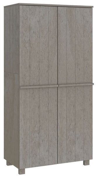 HAMAR világosszürke tömör fenyőfa gardrób 89 x 50 x 180 cm