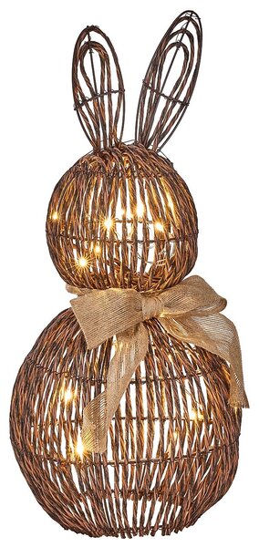 LED dekoráció Nyúl NAUVO PE Rattan Barna