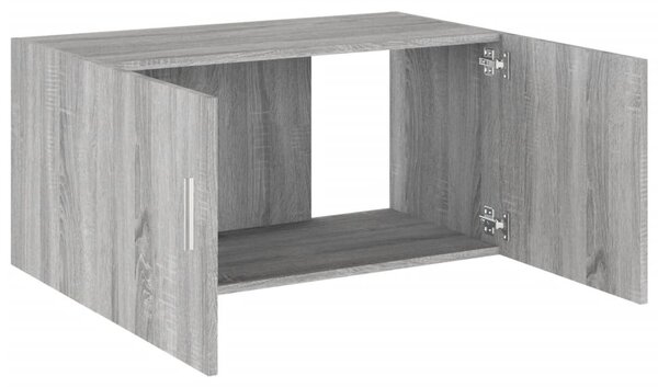 Szürke sonoma színű szerelt fa faliszekrény 80 x 39 x 40 cm