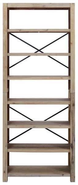 7-szintes tömör akácfa könyvespolc 80 x 30 x 200 cm