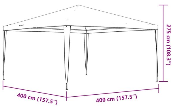 Fehér rendezvénysátor 4 x 4 m