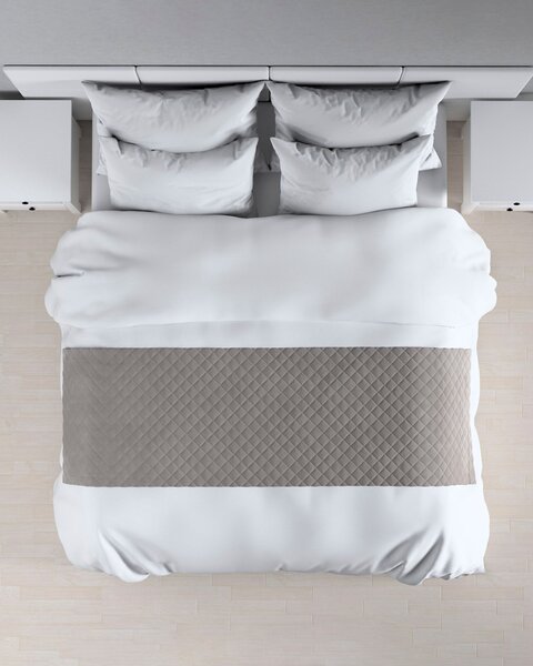 Bársony futó ágytakaró hotel 60x200cm termék színe szürke szövet fényes, welwet