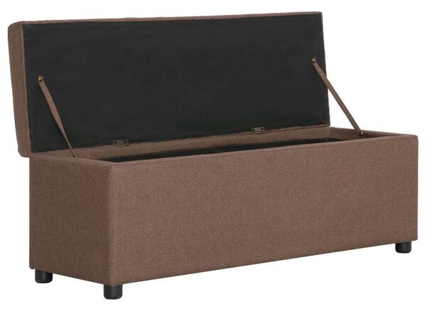 Barna poliészter pad tárolórekesszel 116 cm
