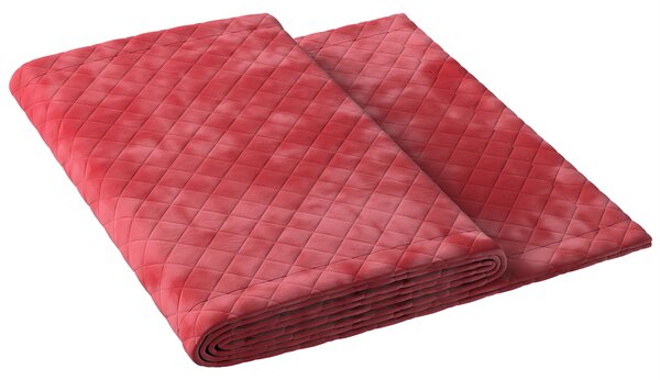 Bársony futó ágytakaró hotel 60x200cm termék színe piros szövet fényes, welwet