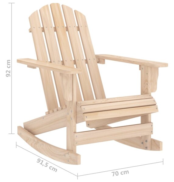 Tömör fenyőfa kerti Adirondack hintaszék