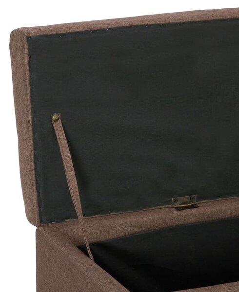 Barna poliészter pad tárolórekesszel 116 cm