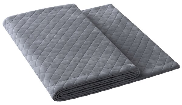 Bársony futó ágytakaró hotel 60x200cm termék színe szürke szövet fényes, welwet