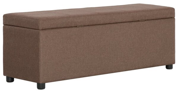 Barna poliészter pad tárolórekesszel 116 cm