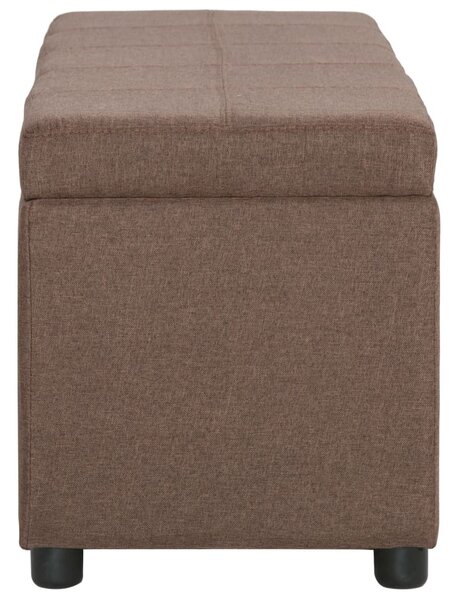 Barna poliészter pad tárolórekesszel 116 cm