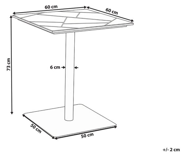 Bisztró asztal STINTINO 60 cm 60 cm Fém Fekete