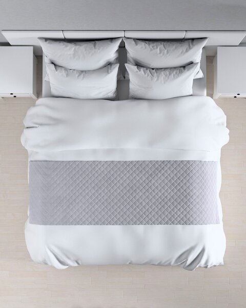 Bársony futó ágytakaró hotel 60x200cm termék színe szürke szövet fényes, welwet