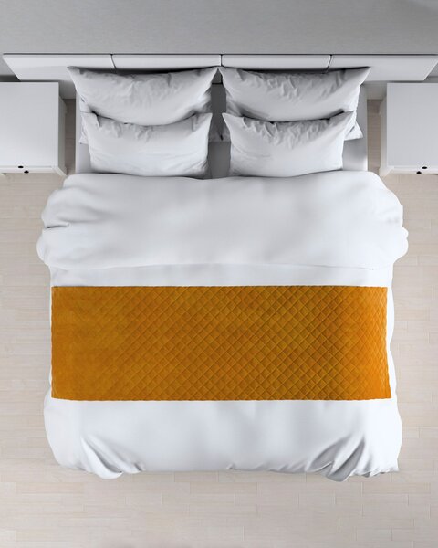 Bársony futó ágytakaró hotel 60x200cm termék színe sárga szövet fényes, welwet
