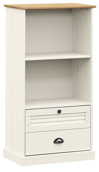 VIGO fehér tömör fenyőfa könyvespolc 60x35x114,5 cm