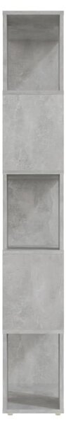 Betonszürke térelválasztó könyvszekrény 60 x 24 x 155 cm