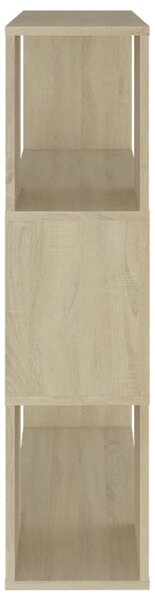 Sonoma-tölgyszínű térelválasztó könyvszekrény 80 x 24 x 94 cm