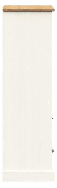 VIGO fehér tömör fenyőfa könyvespolc 60x35x114,5 cm