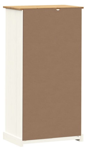 VIGO fehér tömör fenyőfa könyvespolc 60x35x114,5 cm