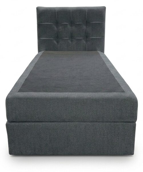 Kárpitozott boxspring ágy DIRELIS VIBE 90x200 cm sötétszürke Matrac: Bonell rugós matrac