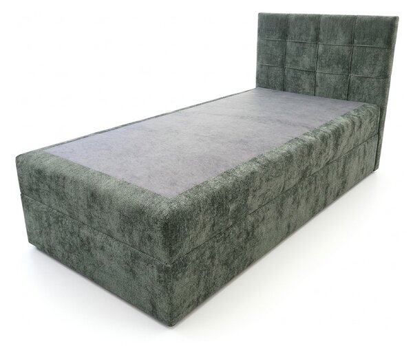 Kárpitozott boxspring ágy DIRELIS VIBE 90x200 cm sötétzöld Matrac: Bonell rugós matrac
