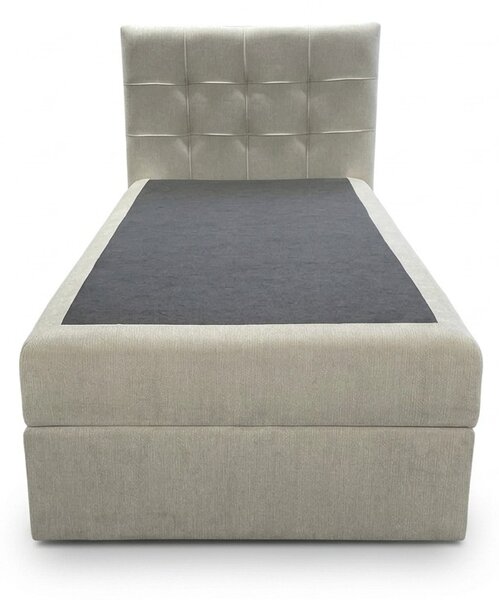 Kárpitozott boxspring ágy DIRELIS VIBE 90x200 cm krémszínű Matrac: Bonell rugós matrac
