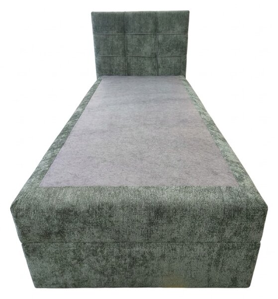 Kárpitozott boxspring ágy DIRELIS VIBE 90x200 cm sötétzöld Matrac: Bonell rugós matrac