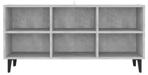 Betonszürke TV-szekrény fémlábakkal 103,5 x 30 x 50 cm
