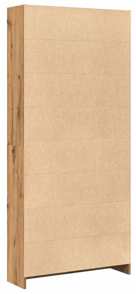 Kézműves tölgy szerelt fa könyvespolc 80 x 24 x 176 cm