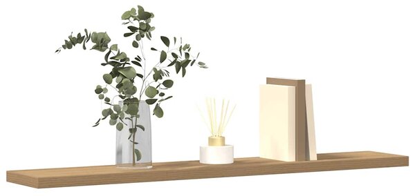 4 db kézműves tölgy színű szerelt fa fali polc 60 x 30 x 1,5 cm