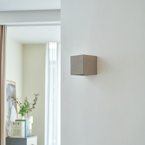 Fali Lámpa Lindby, Jayden, dimmable, Szürke, Folyosó, Gipsz / Agyag, Modern