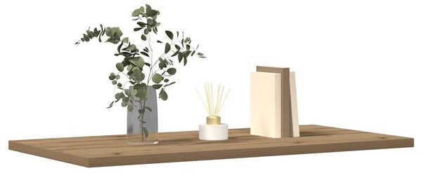 4 db kézműves tölgy színű szerelt fa fali polc 60 x 30 x 1,5 cm