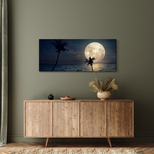 Kép - Strand teliholddal (120x50 cm)