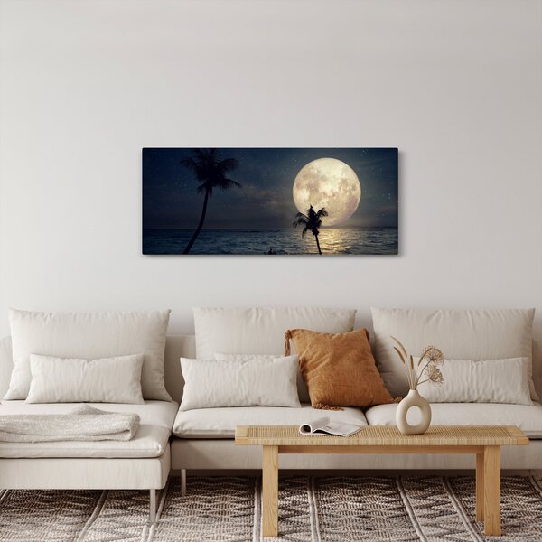 Kép - Strand teliholddal (120x50 cm)
